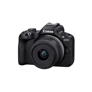 CANON Mirrorless Camera EOS R50 (RF-S18-45mm f/4.5-6.3 IS STM & RF-S55-210mm f/5-7.1 IS STM) - BLACK