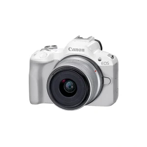 CANON Mirrorless Camera EOS R50 (RF-S18-45mm f/4.5-6.3 IS STM) - WHITE