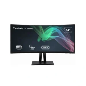 [VP3481A] Monitor VIEWSONIC 34”( Viewable) WQHD+ Pantone validated 100% sRGB Curved monitor with docking station