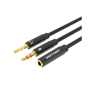 [6922794738959] VENTION 2*3.5MM MALE TO 4 POLE 3.5MM FEMALE AUDIO CABLE 0.3M BBTBY