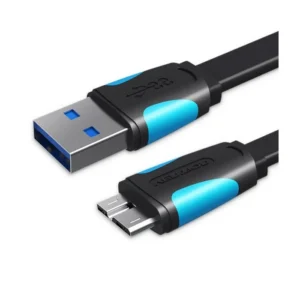 [6922794715974] VENTION FLAT USB3.0 A MALE TO MICRO B MALE CABLE  2M VAS-A12-B200
